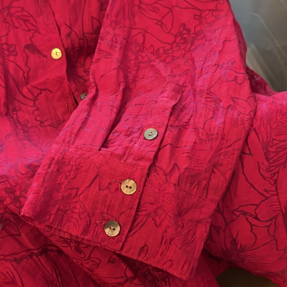 Chicos Pink Button Down Blouse - image 5